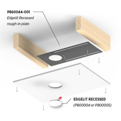 Edgelit Recessed LED White Recessed Light in Satin White, Progress LED